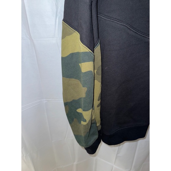 Adidas Crewneck Sweatshirt Mens L‎ Black Camo Long Sleeve Logo Pullover Casual - Picture 4 of 8